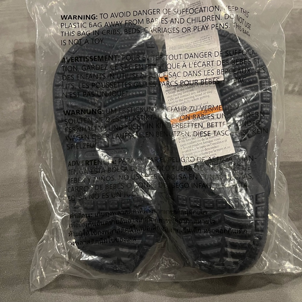 CROCS  Classic Rubber Clogs Navy Blue Size M(4) W(6) NWT - Picture 7 of 9